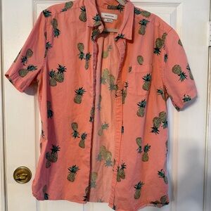 Urban Outfitters Pink Pineapple Print Shirt